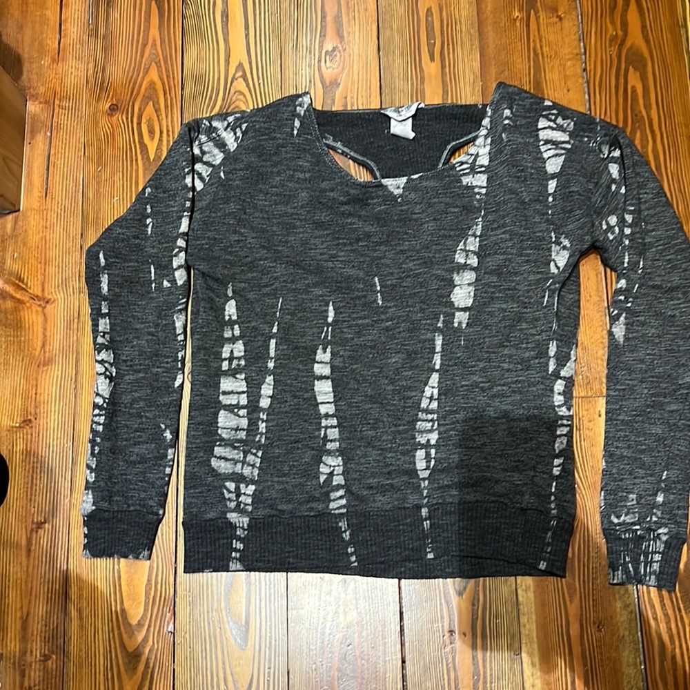Hard tail tie dye sweatshirt with cutout drape back